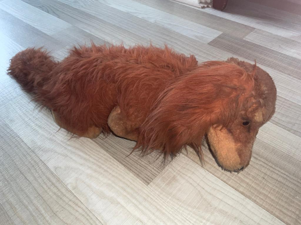 Vintage Steiff Teckel Dackel Langharig Knuffel Hond, Ophalen, Gebruikt