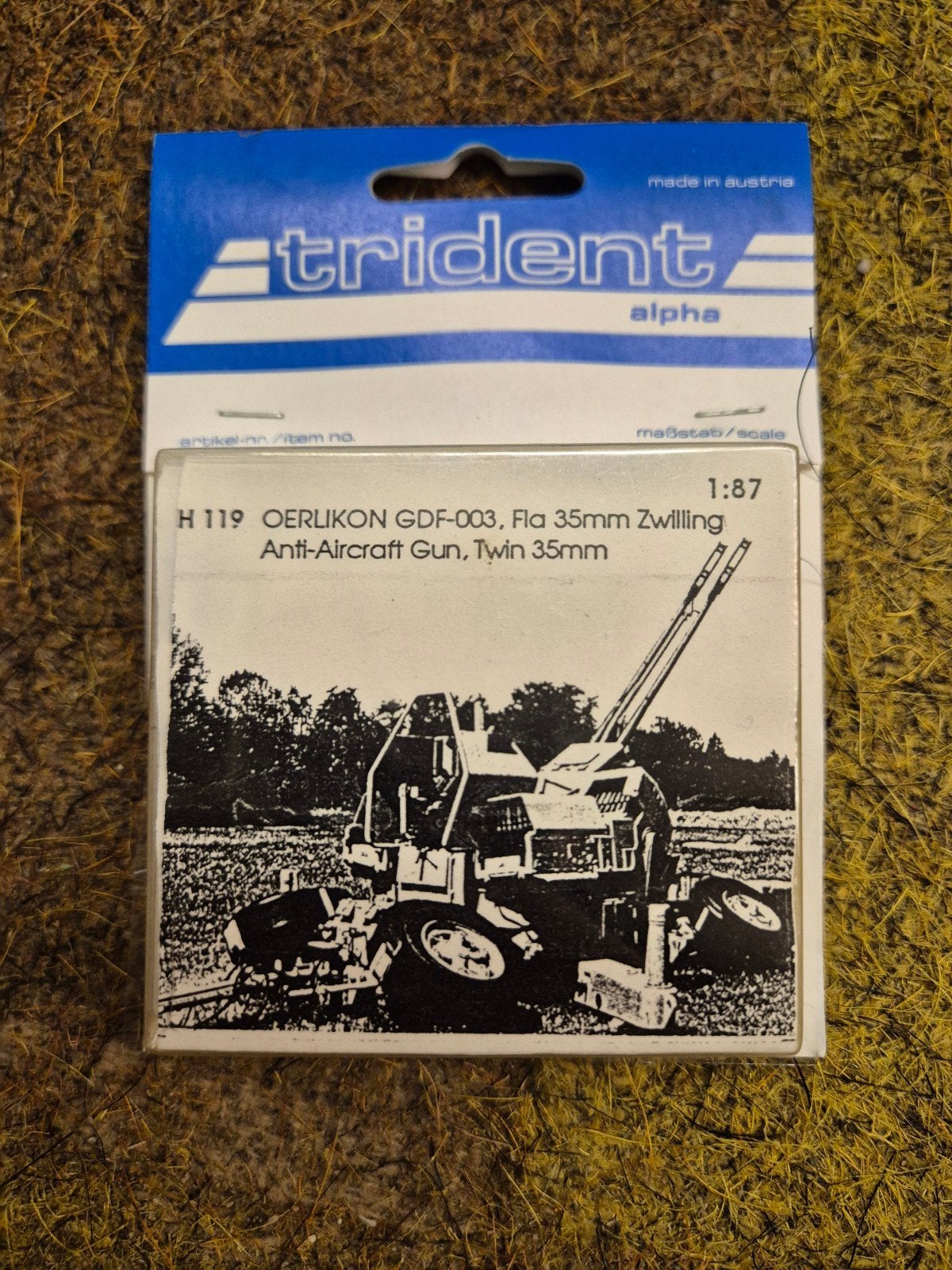Trident OERLIKON GDF-003 anti aircraft gun 35mm twin 1:87, Ophalen of Verzenden, Nieuw, Overige typen, Overige merken