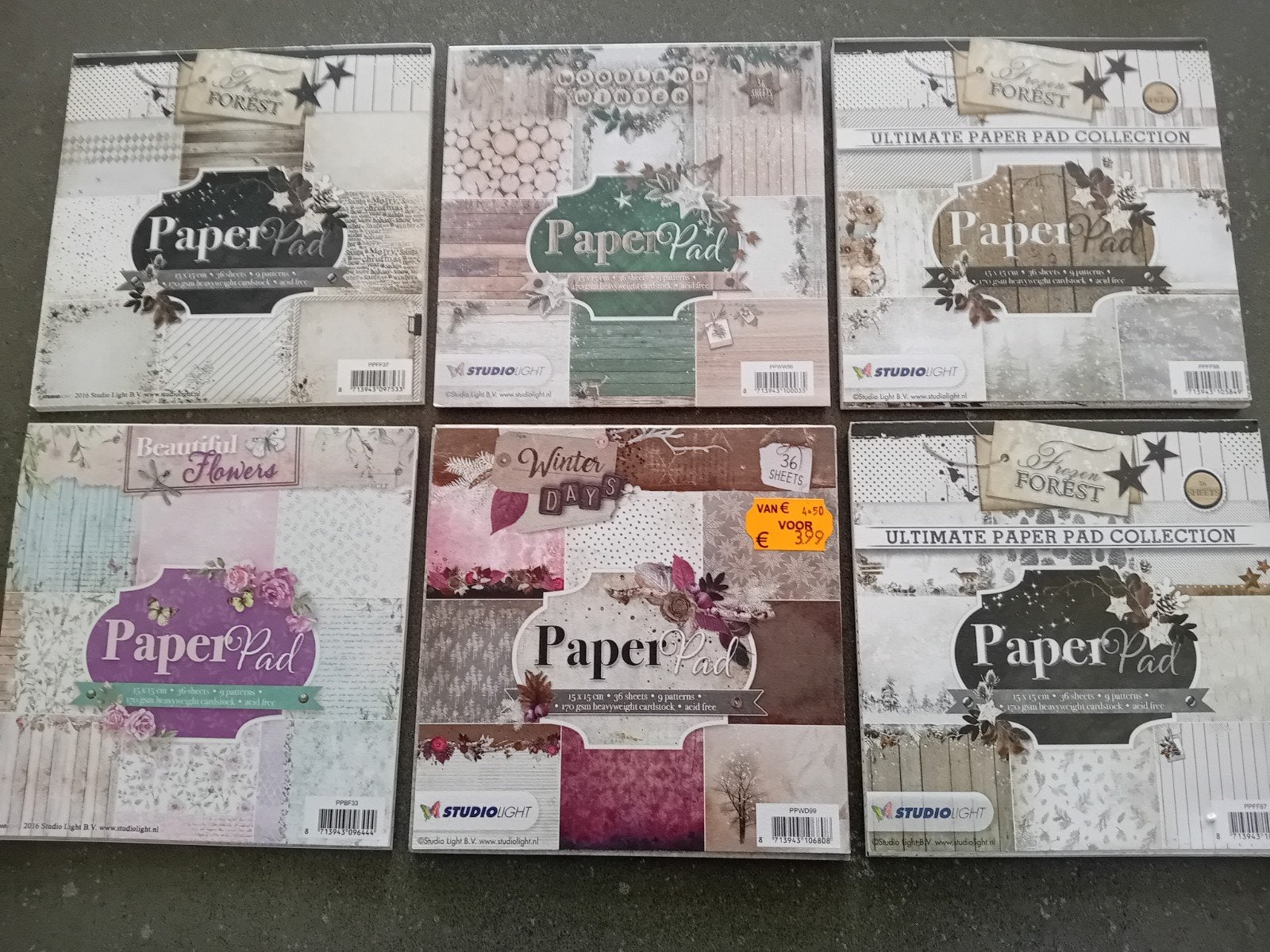 6 paper pad blokken, Ophalen of Verzenden, Gebruikt, Overige thema's, Overige typen