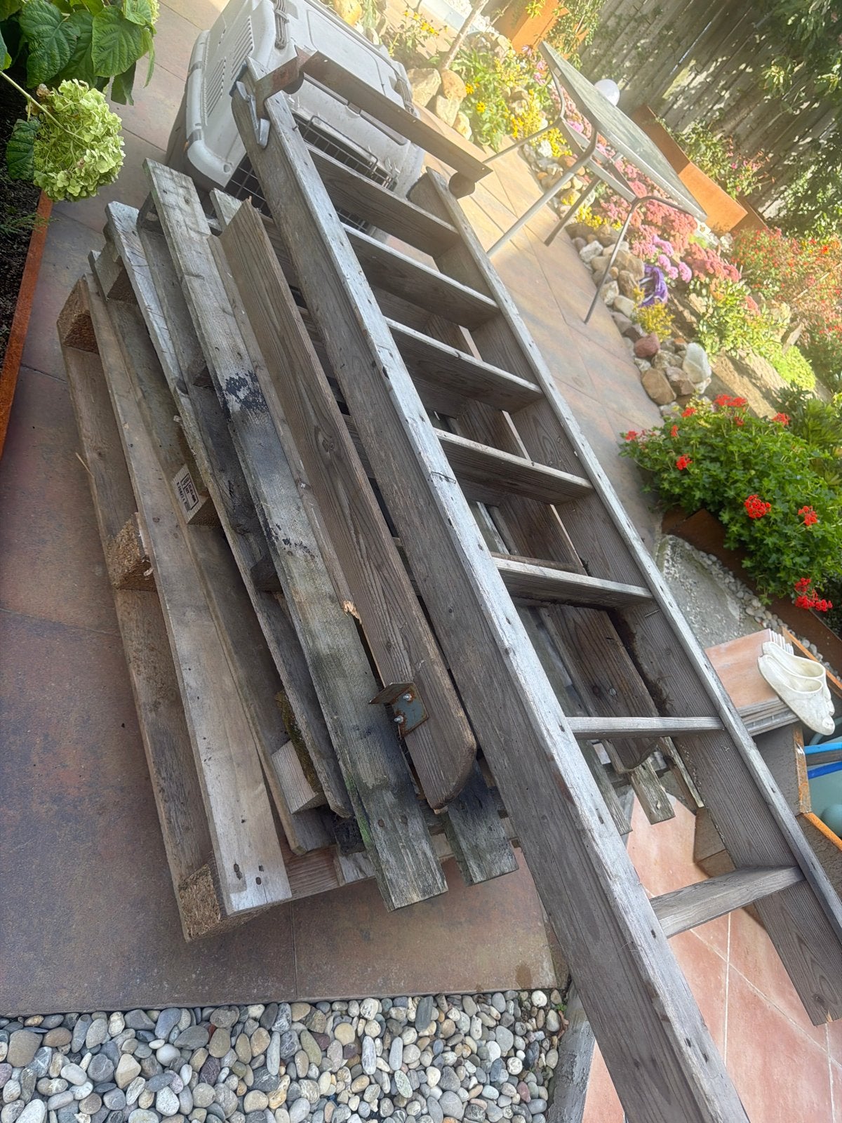 Houten  en pallets, Ophalen of Verzenden, Gebruikt, Ladder, 2 tot 4 meter