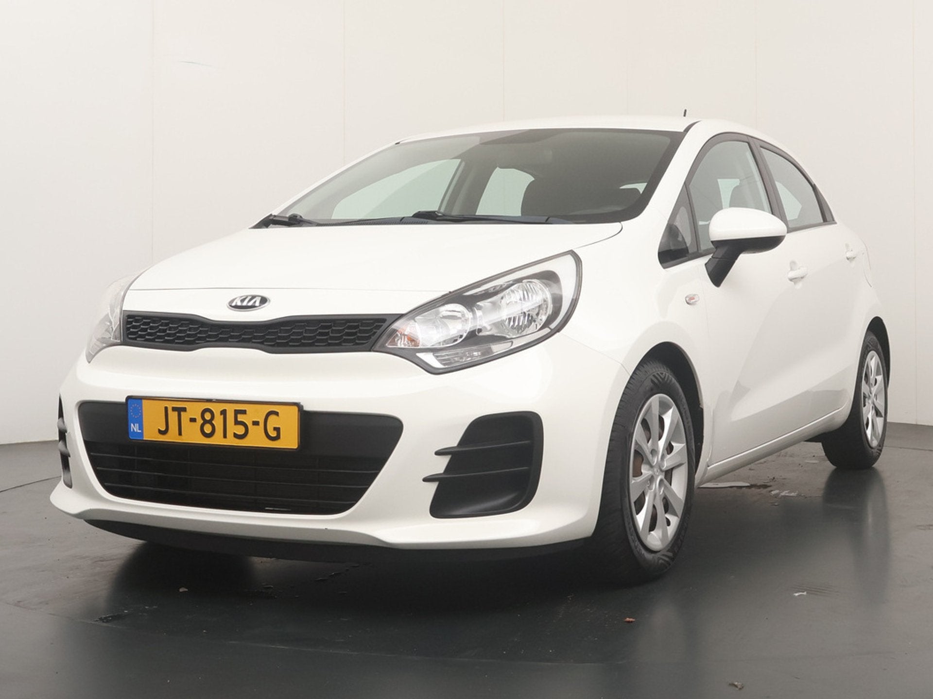 Kia Rio 1.2 CVVT ComfortLine Airco - Elektrische ramen - Blu, Auto's, 4 cilinders, Wit, Origineel Nederlands, Handgeschakeld