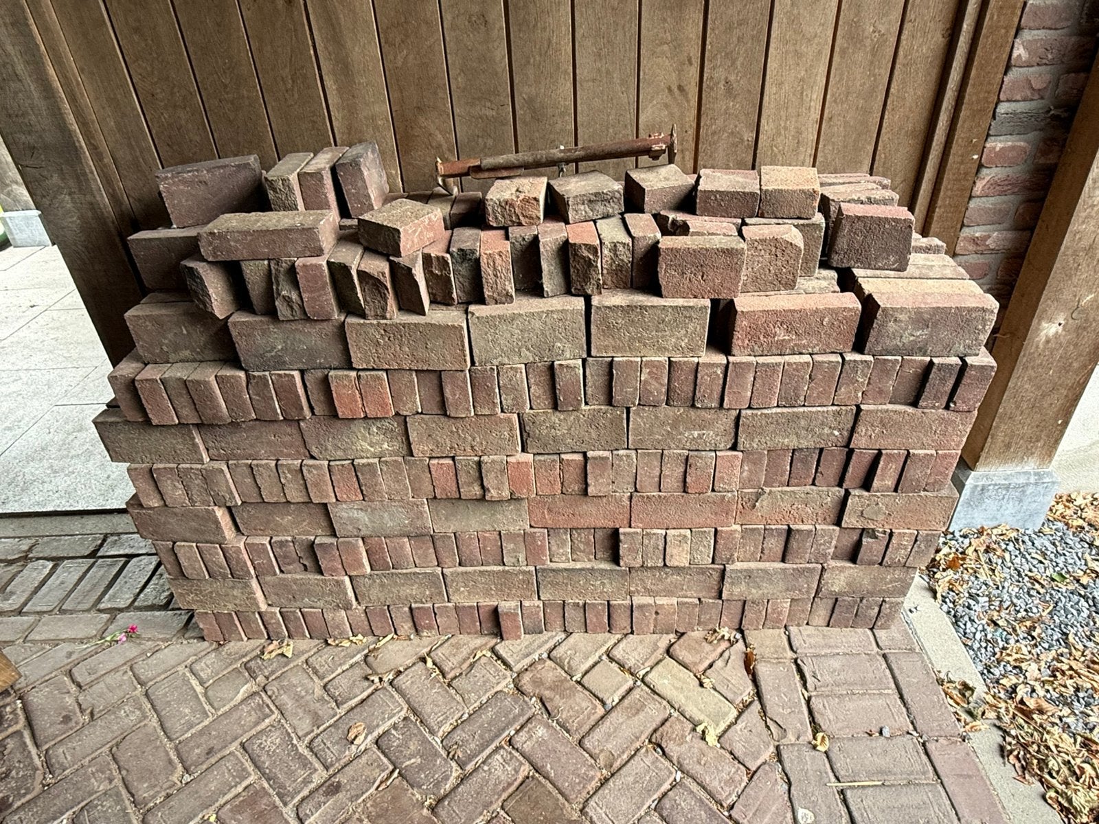 5 m2 Hardgebakken 5 duimers, Tuin en Terras, Tegels en Klinkers, Ophalen, Zo goed als nieuw, Beton, Klinkers
