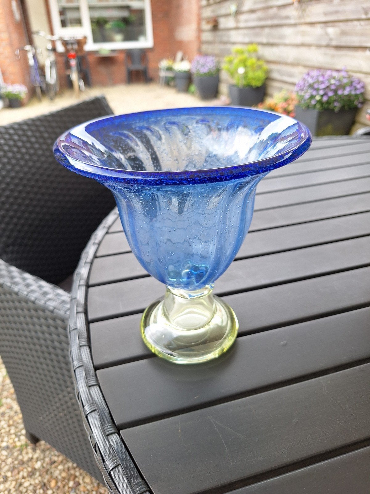 Prachtige blauwe vaas, Ophalen of Verzenden