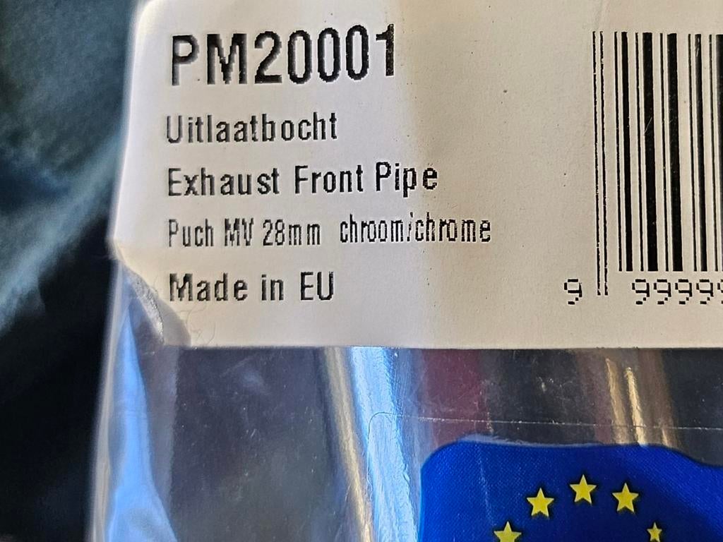 Nieuwe 28mm uitlaat bocht mv50, Fietsen en Brommers, Brommeronderdelen | Puch, Ophalen of Verzenden, Nieuw, Uitlaat