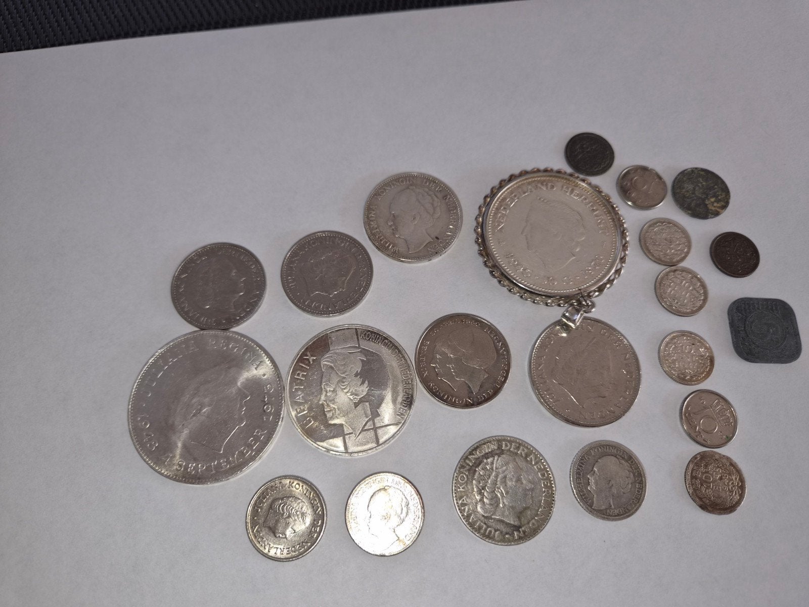 Diversen munten ., Koningin Juliana, Zilver, Losse munt, Overige waardes