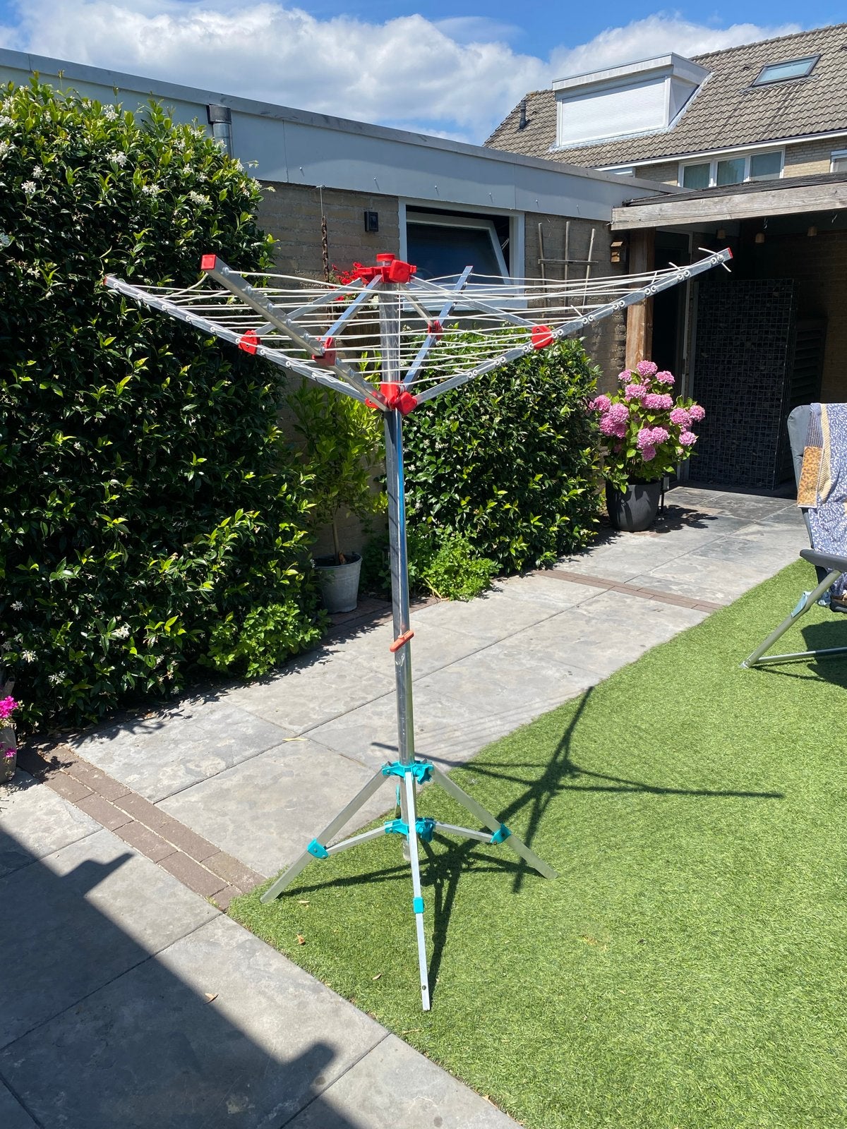 Compacte en opvouwbare droogmolen ook voor op de camping, Tuin en Terras, Droogmolens en Wasrekken, Ophalen, Gebruikt, Droogmolen