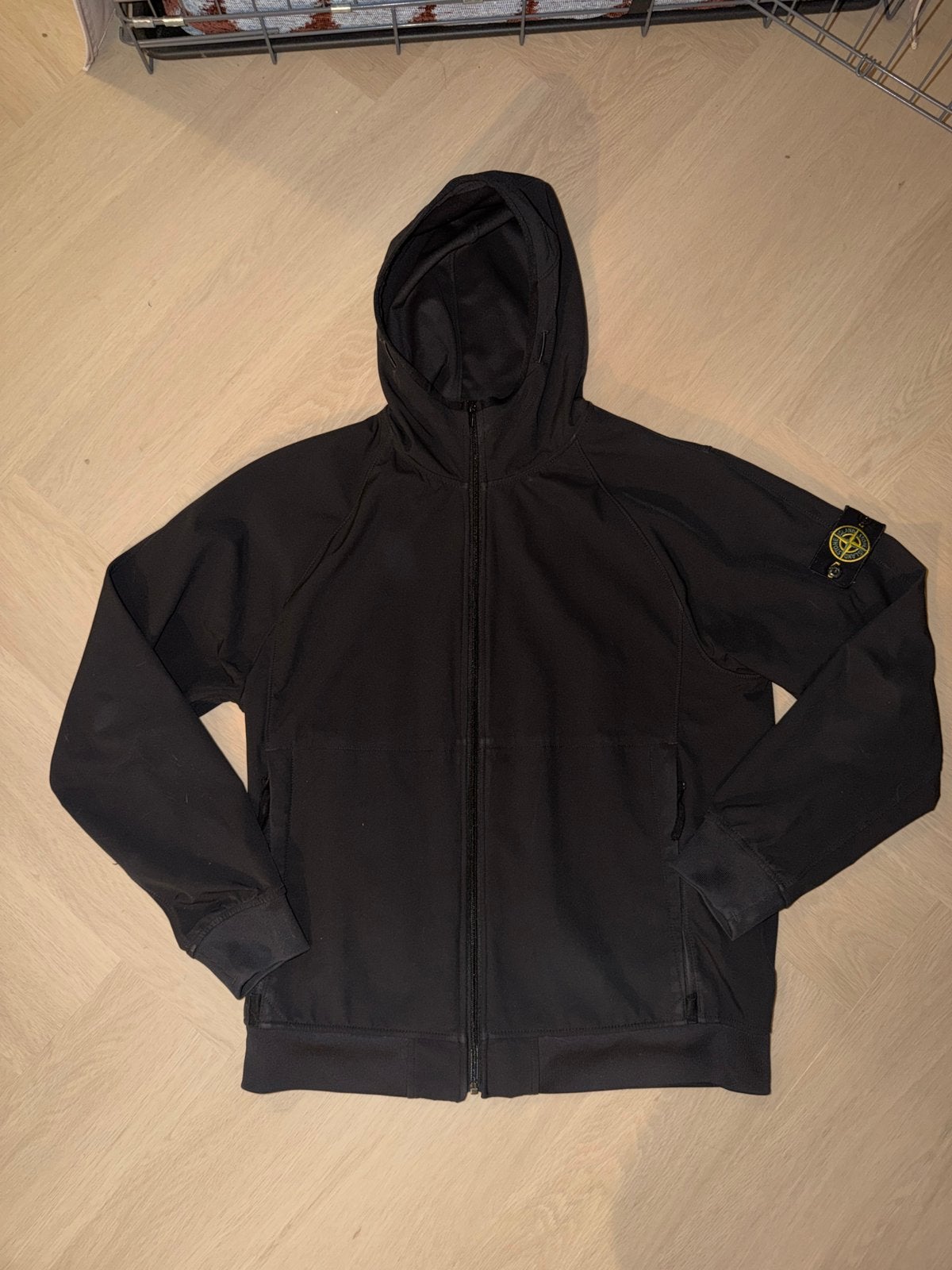 Stone Island Light Soft Shell-R jas origineel, Ophalen of Verzenden, Zo goed als nieuw, Maat 56/58 (XL), Zwart