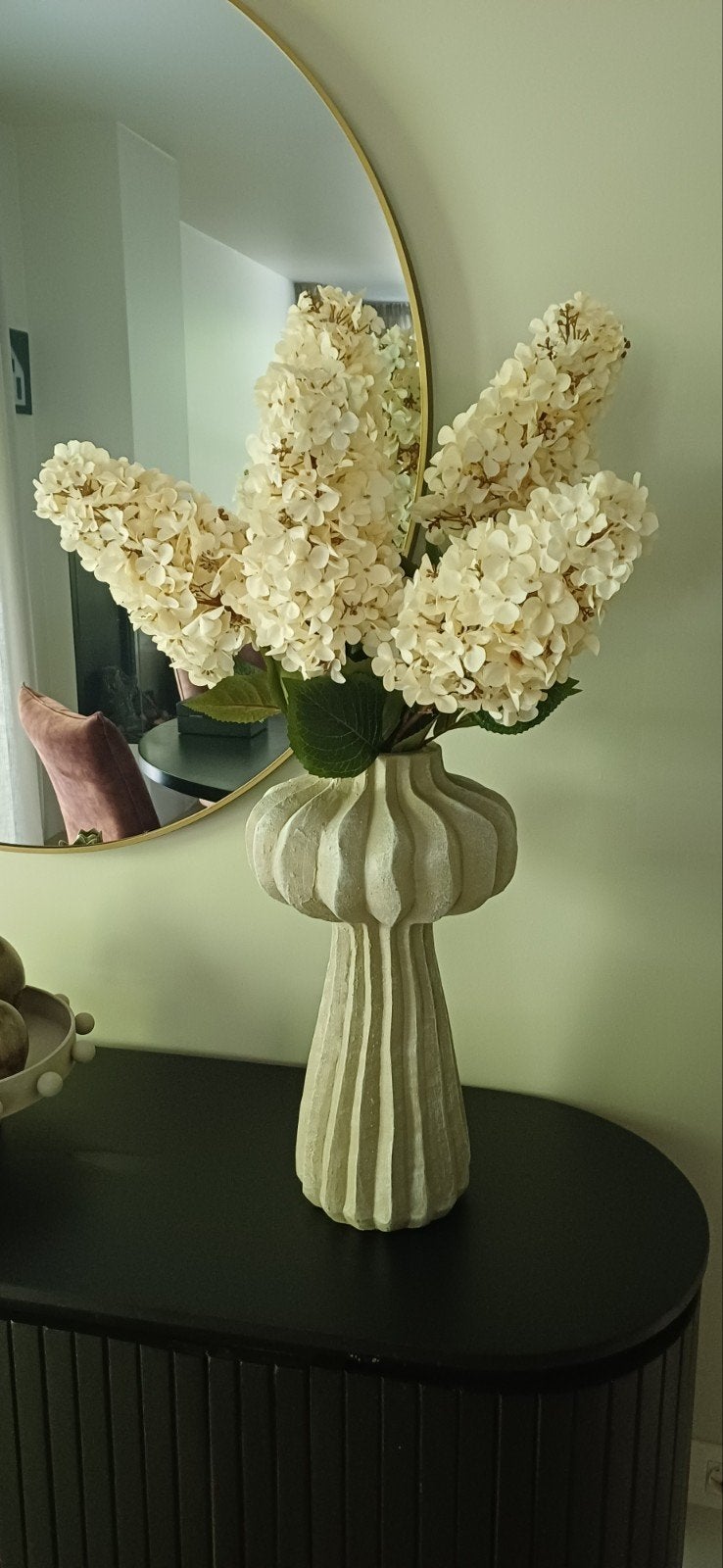 Aparte vaas met zijde bloemen nieuw, Ophalen of Verzenden, Nieuw