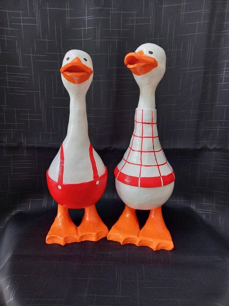 2 EENDEN, beelden, keramiek, Ophalen, Nieuw, Dier
