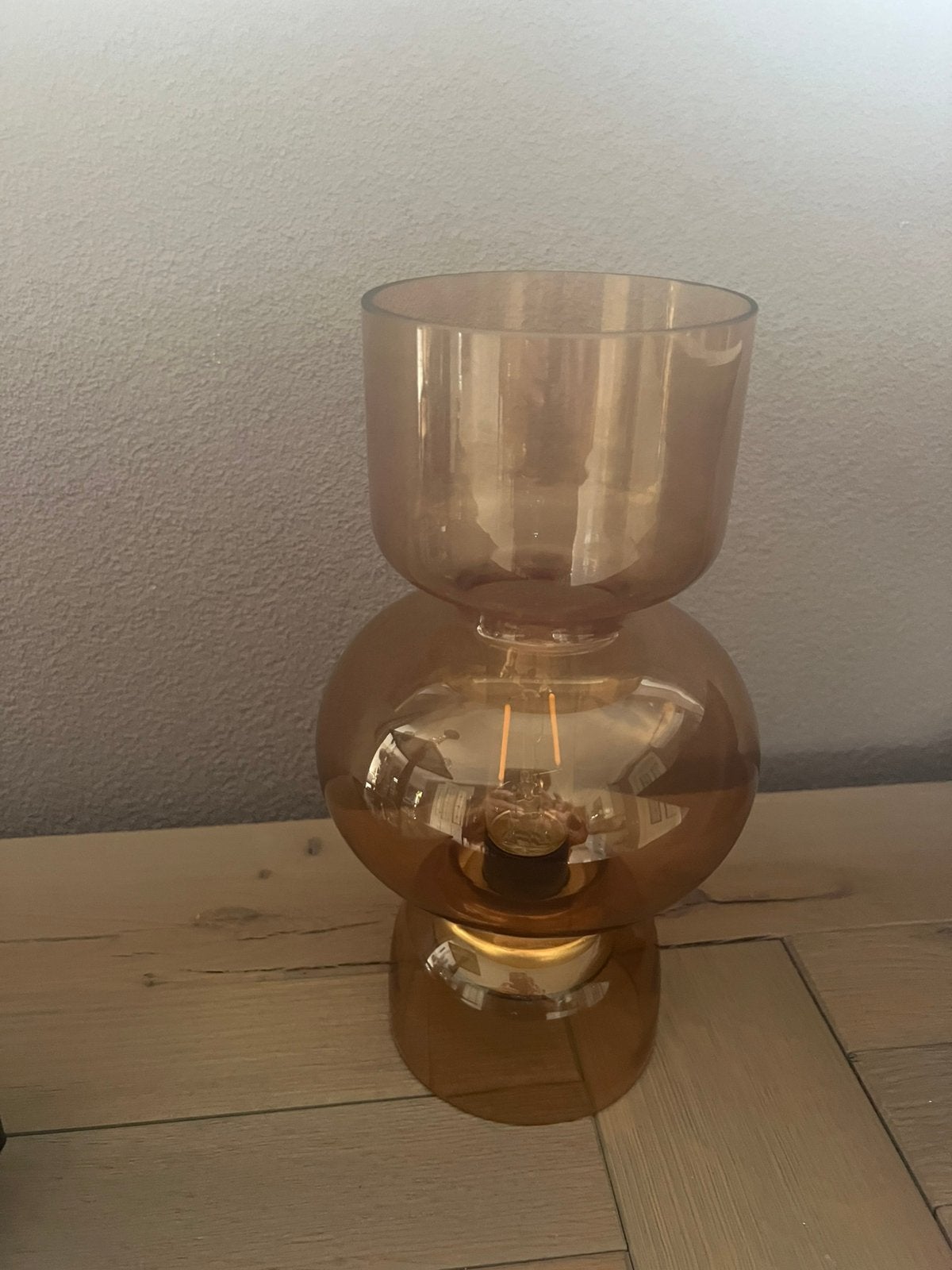 Mooie glazen windlicht, Ophalen of Verzenden, Zo goed als nieuw
