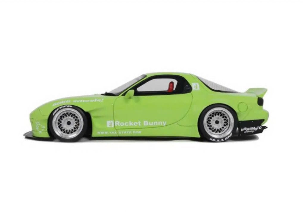 MAZDA RX7 ROCKET BUNNY AERO Groen '15 OTTOMOBILE 1/18 OT1155, Verzenden, Nieuw, Auto, OttOMobile