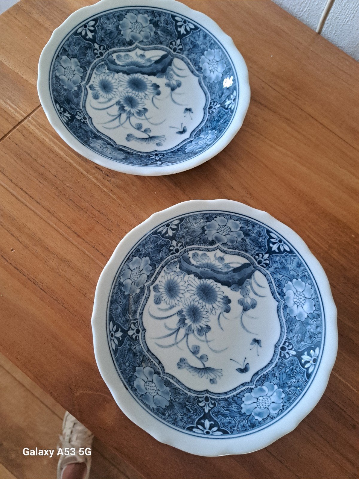 Set van 2 Delfts Blauwe Schotels met Bloemmotief, Ophalen of Verzenden