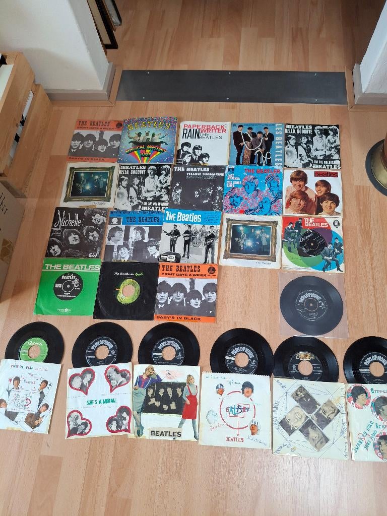 Beatles singles vinyl verzameling, Ophalen of Verzenden, Gebruikt, Pop