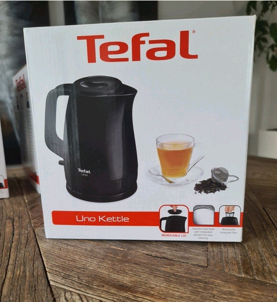 Tefal Uno Waterkoker - Zwart - Nieuw, 1 tot 2 liter, Ophalen of Verzenden, Nieuw