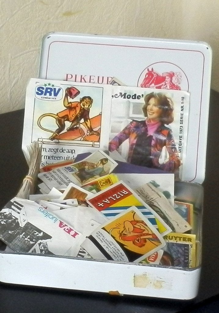 Pikeur Sigarenblikje met Lucifersmerken ( zonder doosjes! ), Ophalen of Verzenden, Zo goed als nieuw, Sigarenbandjes