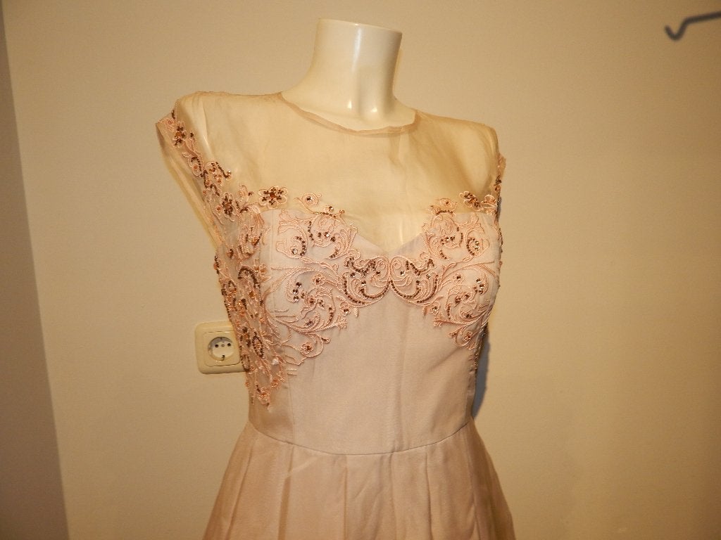 Ted Baker schitterende jurk voile laag met kralen steentjesM, Maat 38/40 (M), Verzenden, Zo goed als nieuw, Knielengte