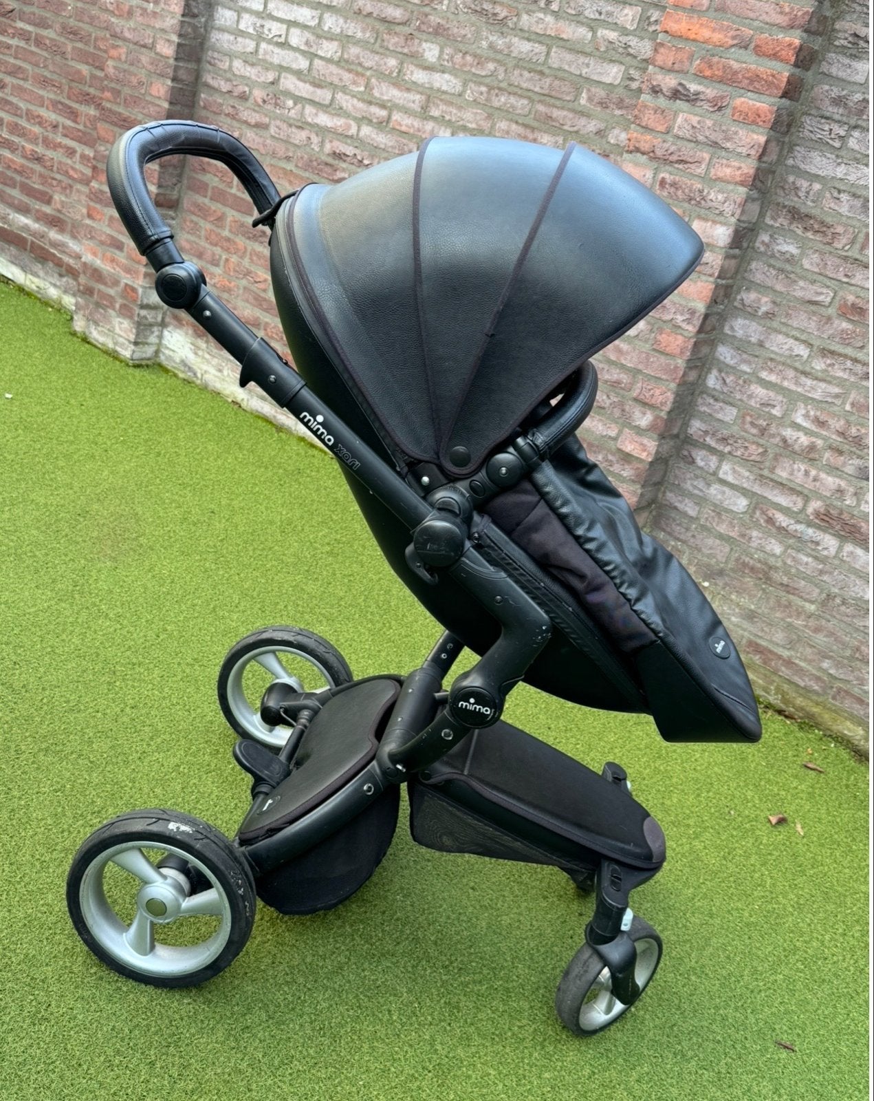 Mima Xari Combiwagen Zwart met Accessoires, Gebruikt, Combiwagen, Met reiswieg, Ophalen