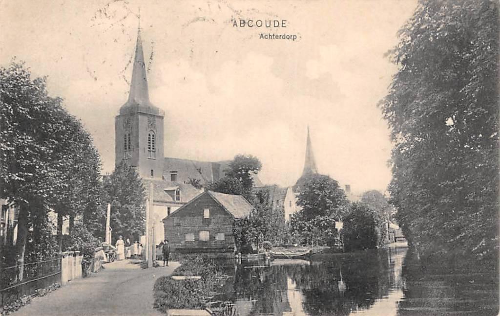 Abcoude Achterdorp 1910, Verzamelen, Ansichtkaarten | Nederland, Verzenden, Voor 1920, Gelopen, Utrecht