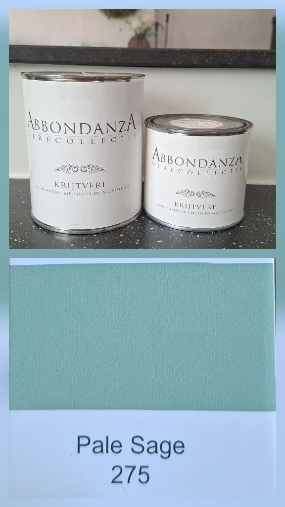 Sale!! 2 liter Abbondanza krijtverf  275 Pale sage, Ophalen of Verzenden, Nieuw, Overige typen