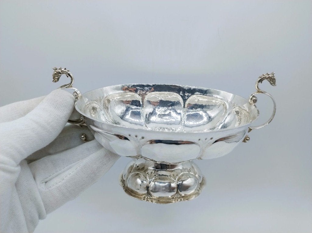 Zilveren brandewijnkom, H. Sluiter, Groningen, 1685, Antiek en Kunst, Verzenden, Zilver