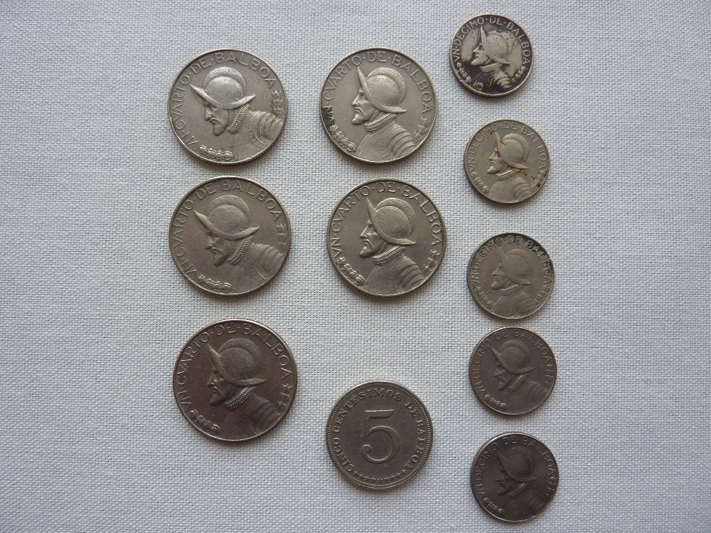 11 munten Panama midden-amerika 1966-1973 balboa's, Verzenden, Midden-Amerika, Losse munt