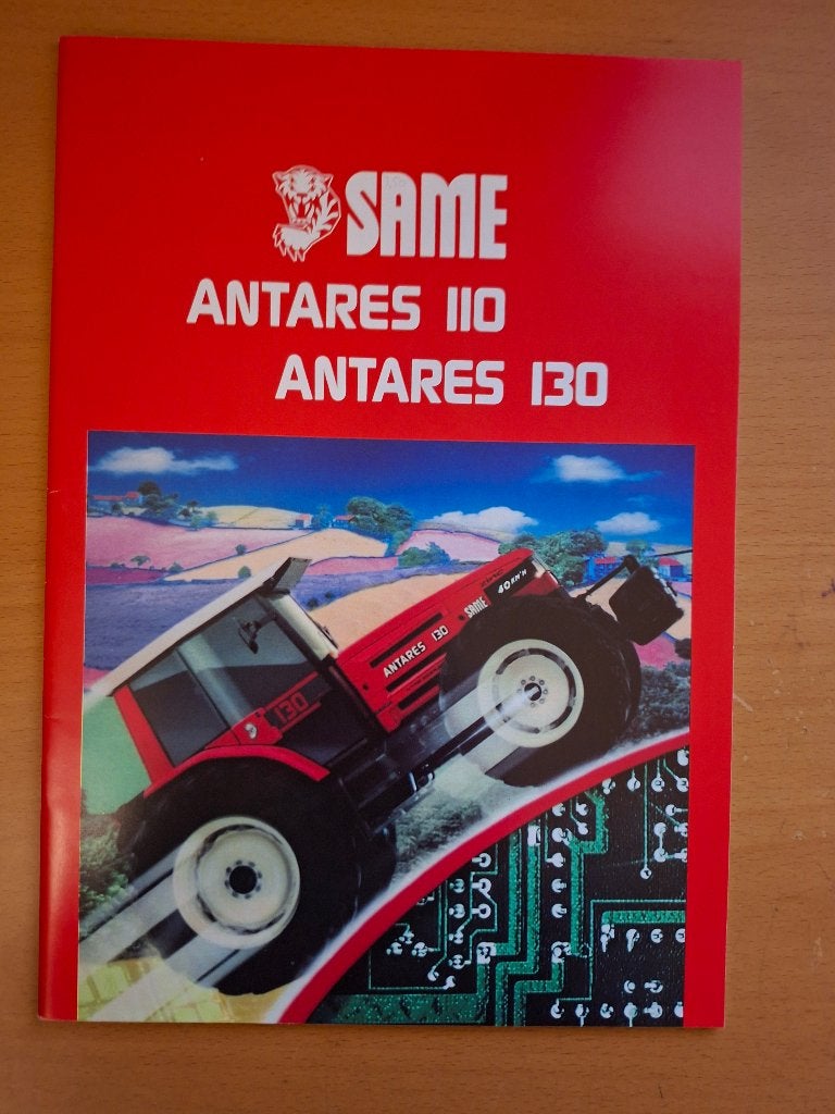 Folder Same Antares 110 en 130 Nederlandstalig, Ophalen of Verzenden, Gelezen, Tractor en Landbouw