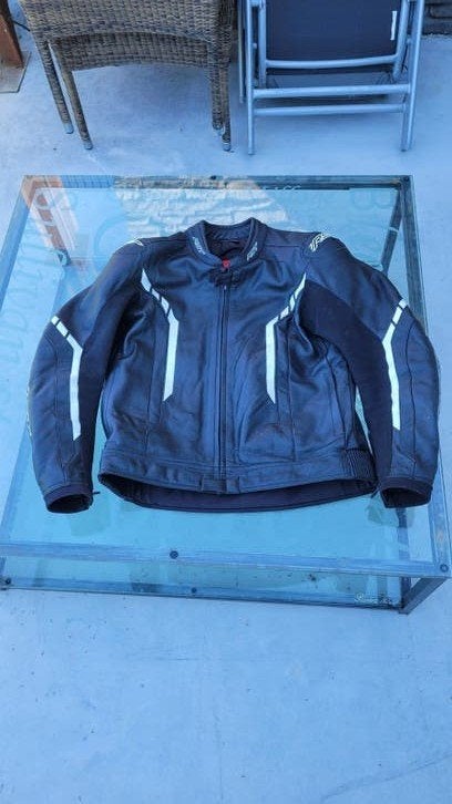 RST Leren Motorjas - Maat 48/2XL - Goede Staat, Motoren, Ophalen, Tweedehands, Jas | leer