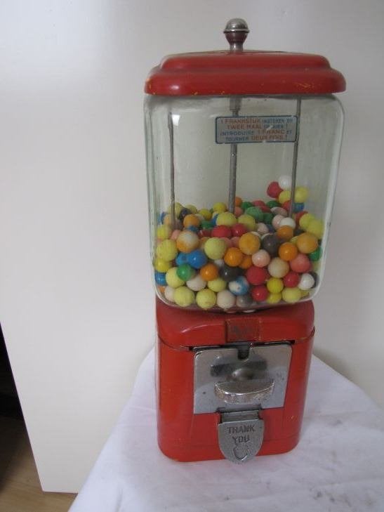 Kauwgomballen automaat, Verzenden