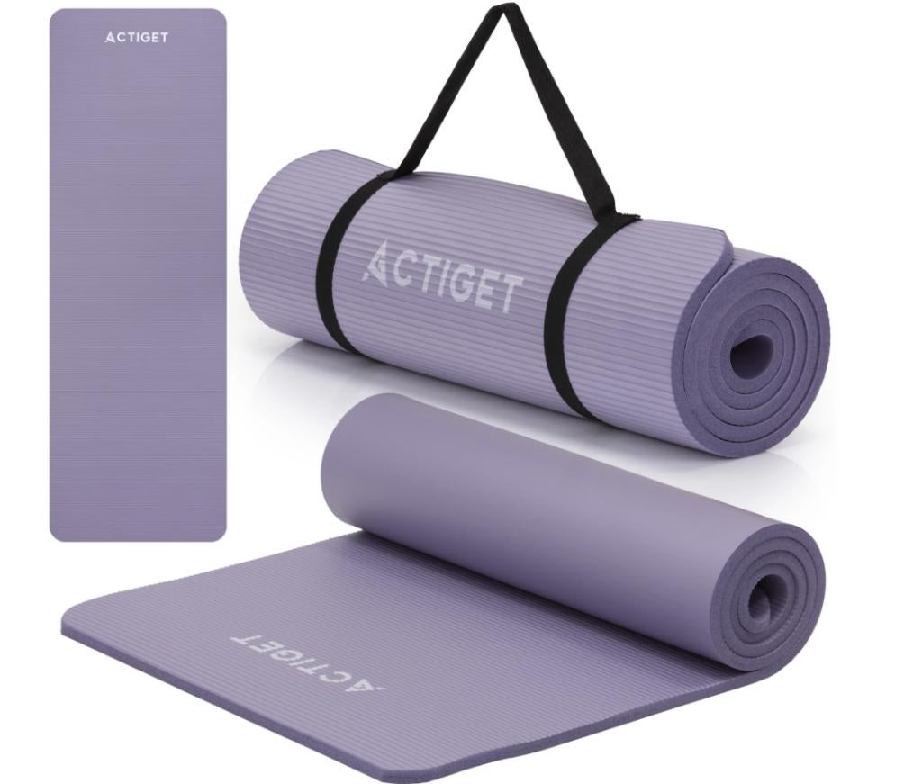 Actiget Fitnessmat - 183x61x1,5 cm Paars, Sport en Fitness, Ophalen of Verzenden, Zo goed als nieuw, Fitnessmat