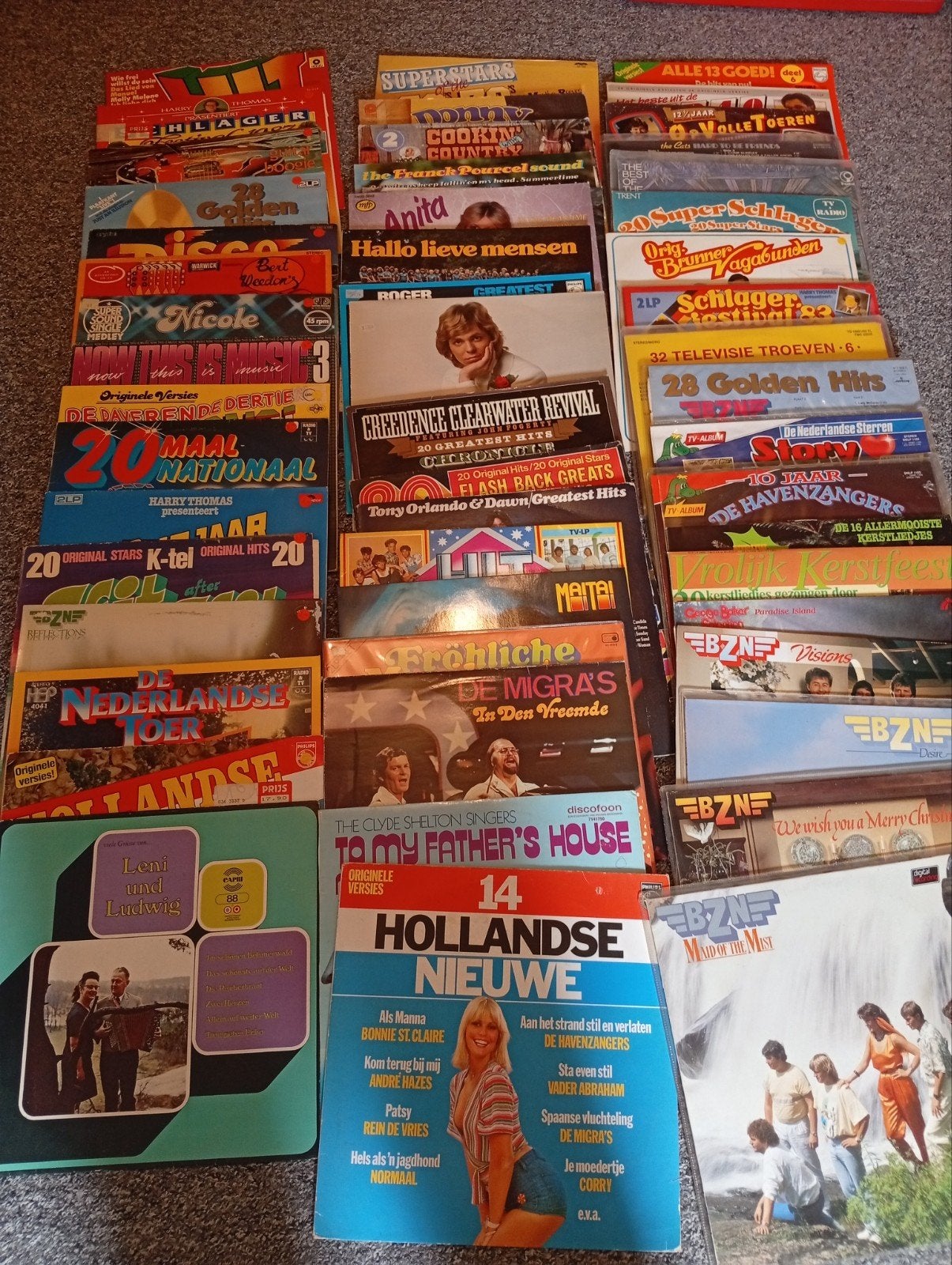 partij van +/- 95 LP's (piraten), Ophalen of Verzenden, Gebruikt, Overige formaten, Levenslied of Smartlap