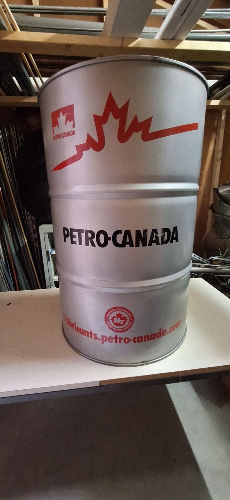 Petro-Canada decoratieve oliedrum, Ophalen, Lichtbak of (neon) lamp