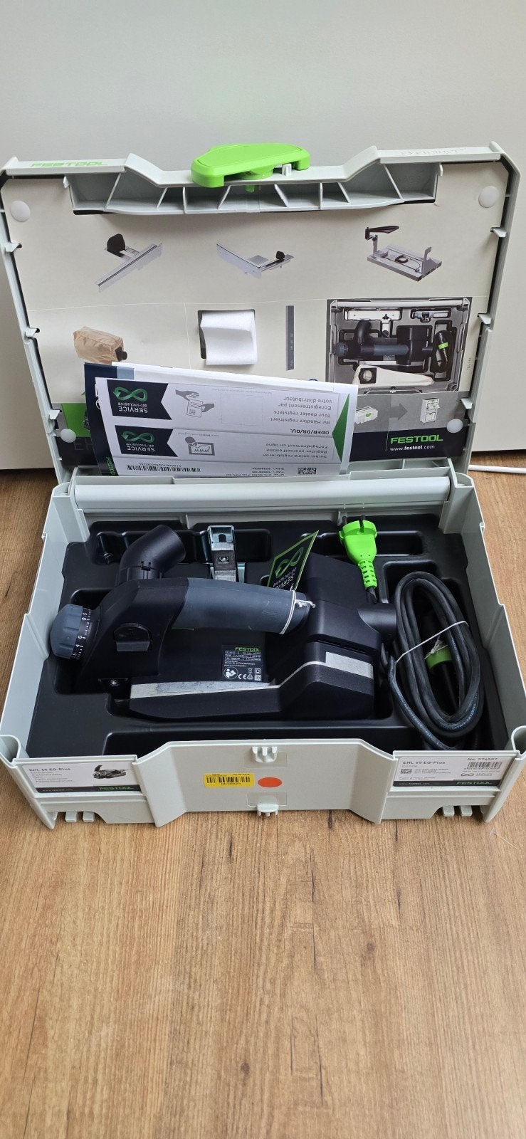 Festool EHL 65 EQ-Plus Eenhandschaaf – Nieuw in Systainer, Ophalen, Zo goed als nieuw, Minder dan 600 watt, Overige typen