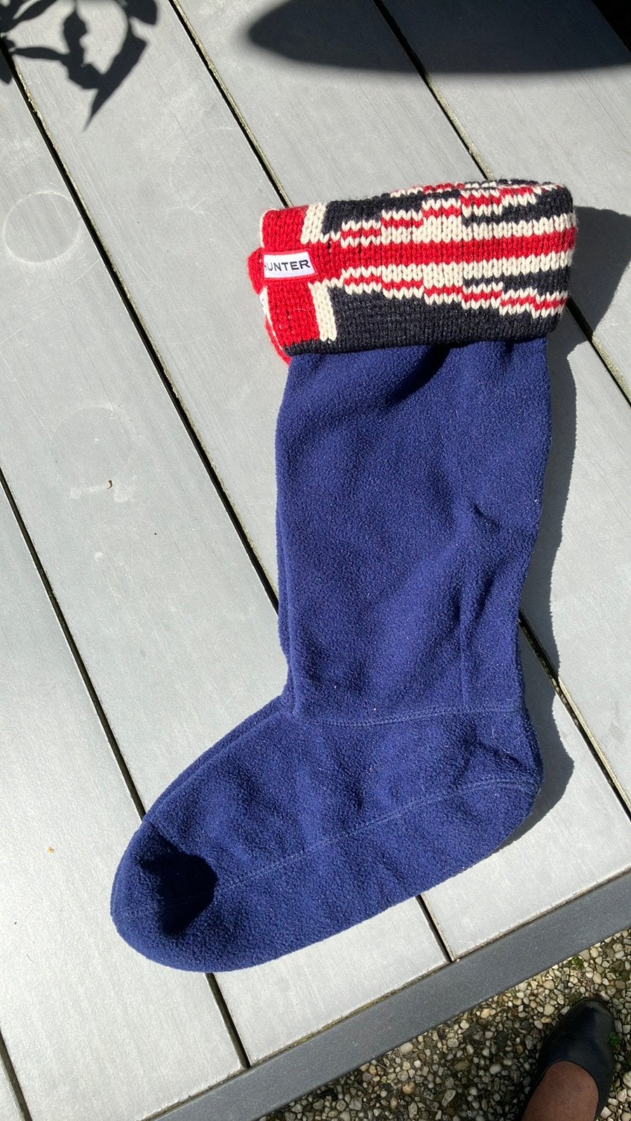 Hunter recycled fleece tall boot sokken, maat 3,5., Ophalen of Verzenden, Zo goed als nieuw, Blauw