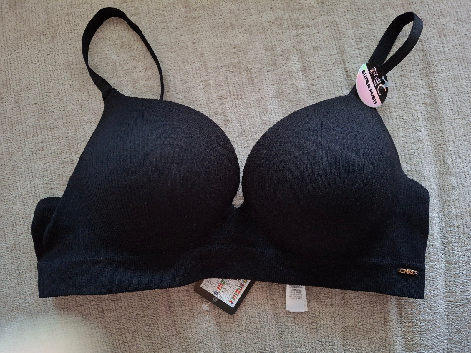 Nieuwe BH zwart super push 85c, Kleding | Dames, Censored, Ophalen of Verzenden, Zwart, BH