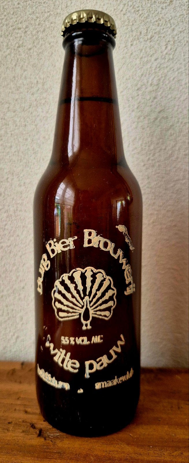 volle fles Witte Pauw bier brouwerij `t IJ Amsterdam, Ophalen of Verzenden, Zo goed als nieuw, Flesje(s), Overige merken