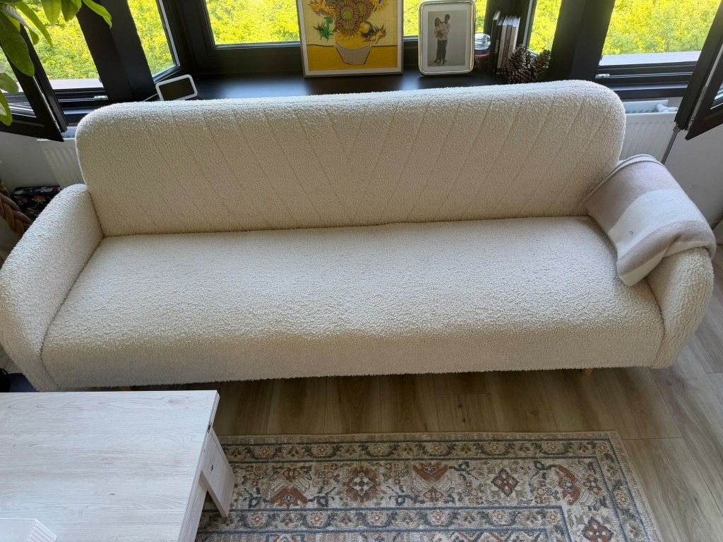 JYSK PARADIS 3-zits slaapbank / Sofa Bed, Ophalen, Zo goed als nieuw, Tweepersoons, Crème