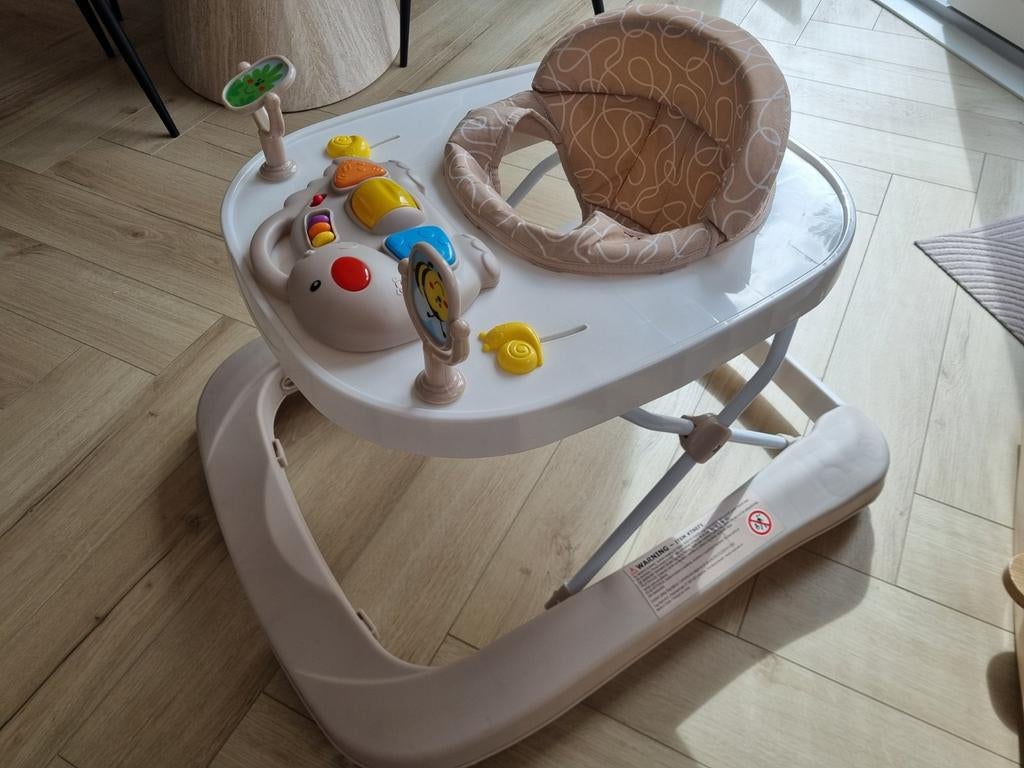 Topmark loopstoel beige, Kinderen en Baby's, Wipstoeltjes, Zo goed als nieuw, Topmark, Verstelbaar, Ophalen