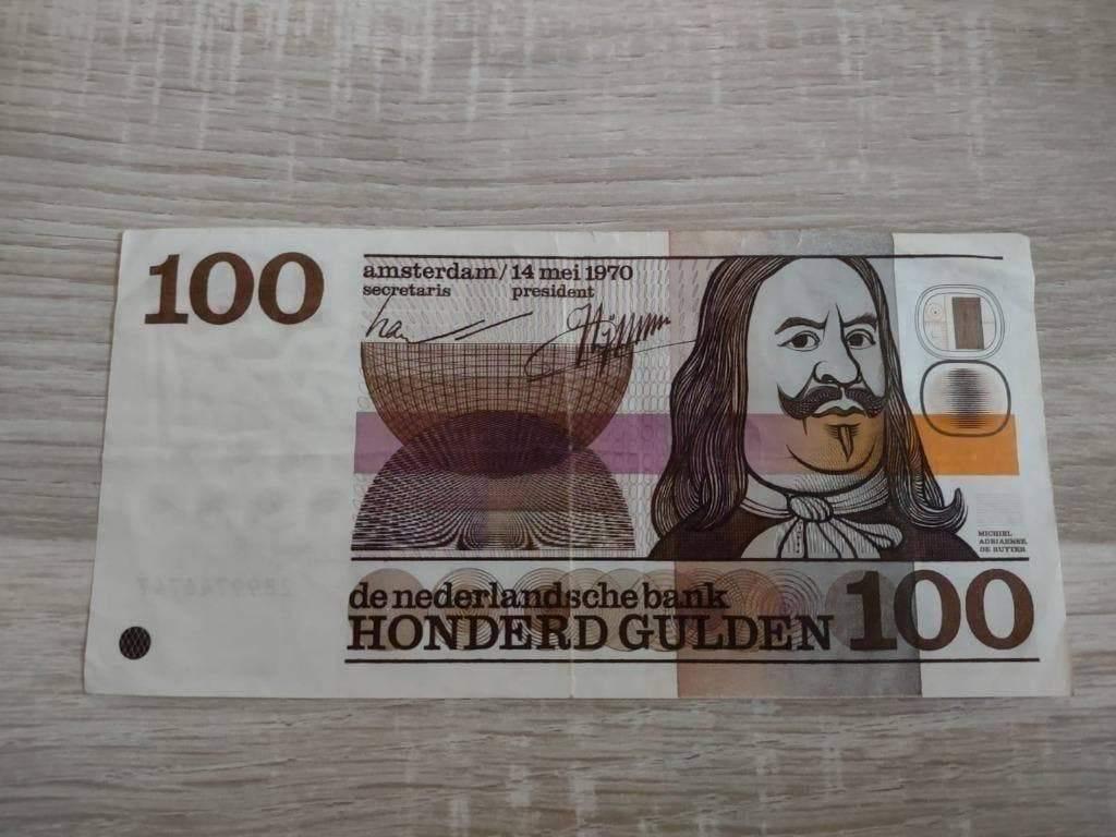 Biljet 100 gulden Michiel de Ruyter, 1970, Ophalen of Verzenden, 100 gulden