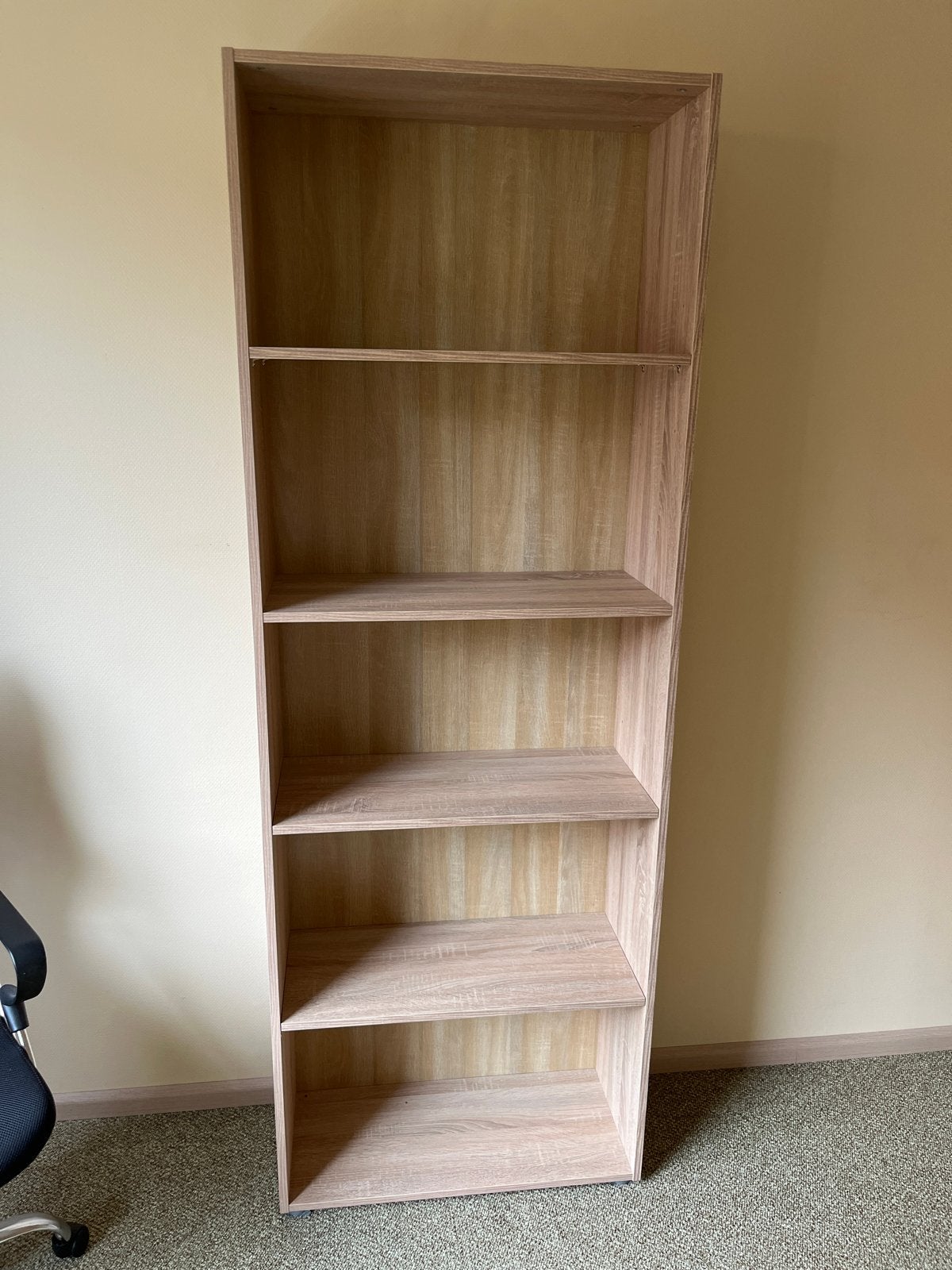 Houten Boekenkast met 5 Planken - Zo goed als nieuw, Ophalen, Met plank(en), 50 tot 100 cm, Zo goed als nieuw