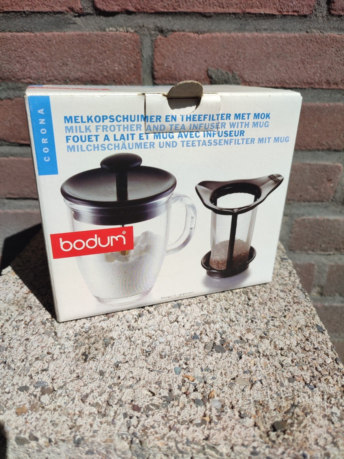 Bodum Melkopschuimer en Theefilter met Mok - Nieuw, Nieuw, Bodum, Ophalen of Verzenden, Zwart