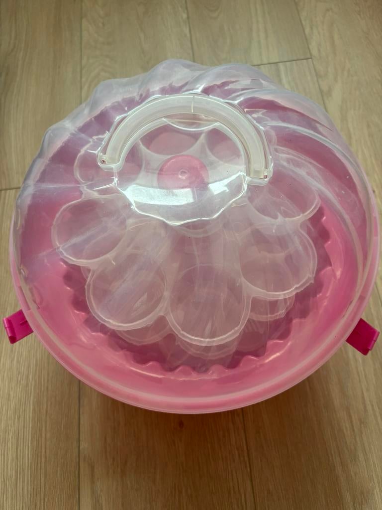 Cupcake houder, Ophalen, Zo goed als nieuw, Kunststof, Roze