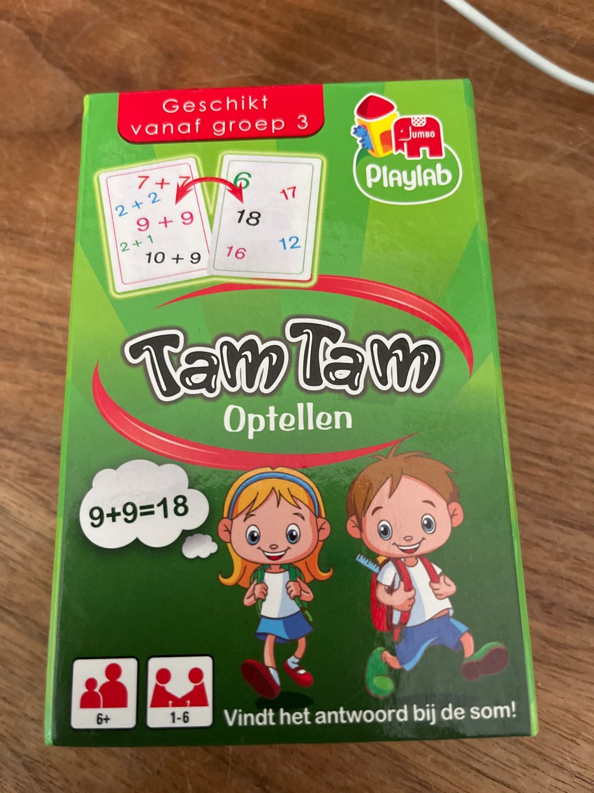Tam Tam Optellen - Educatief Kaartspel voor Kinderen, Een of twee spelers, Ophalen of Verzenden, Zo goed als nieuw