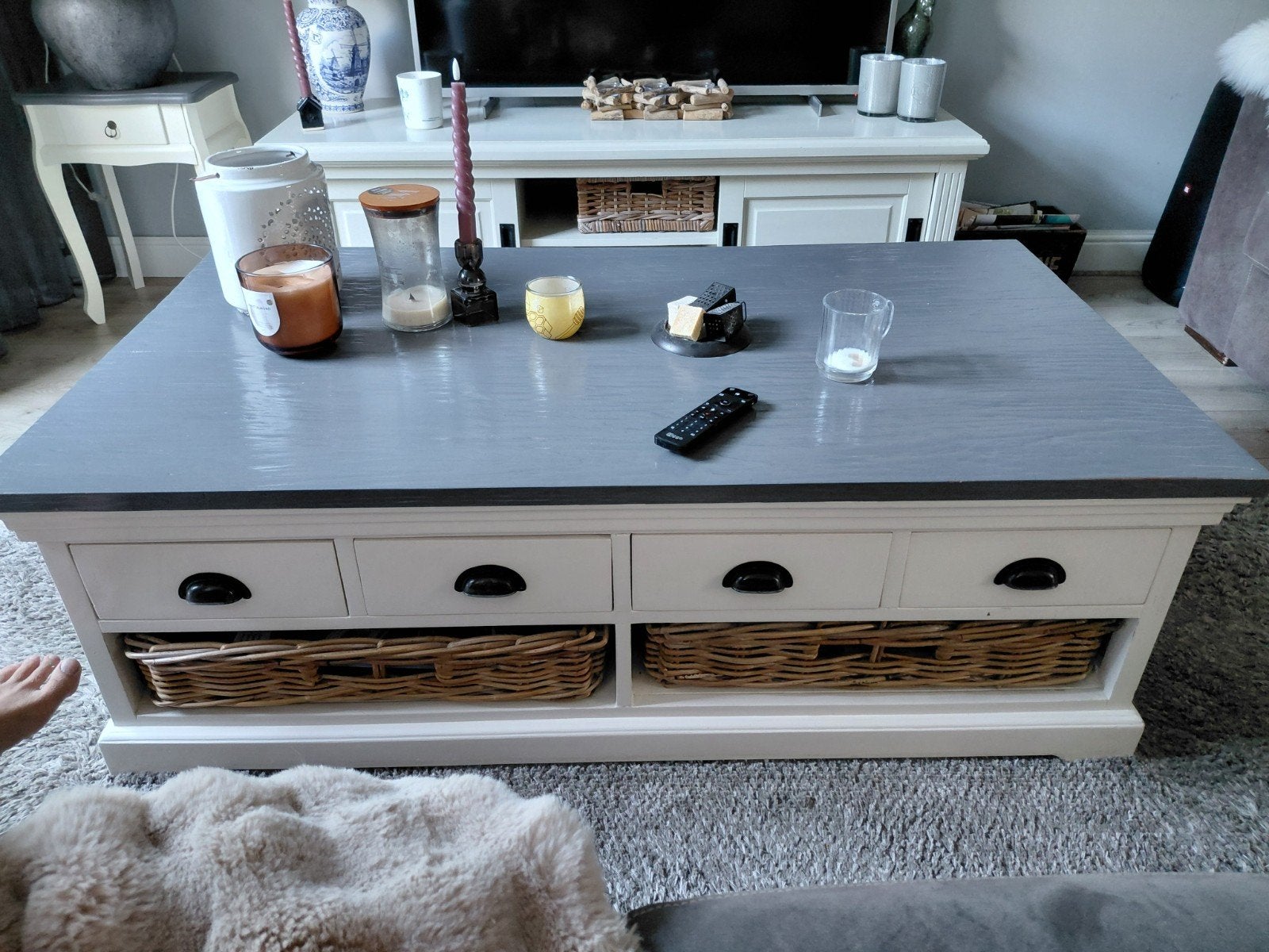 Landelijke salontafel, Huis en Inrichting, Ophalen, Gebruikt, Vierkant, Landelijke stijl