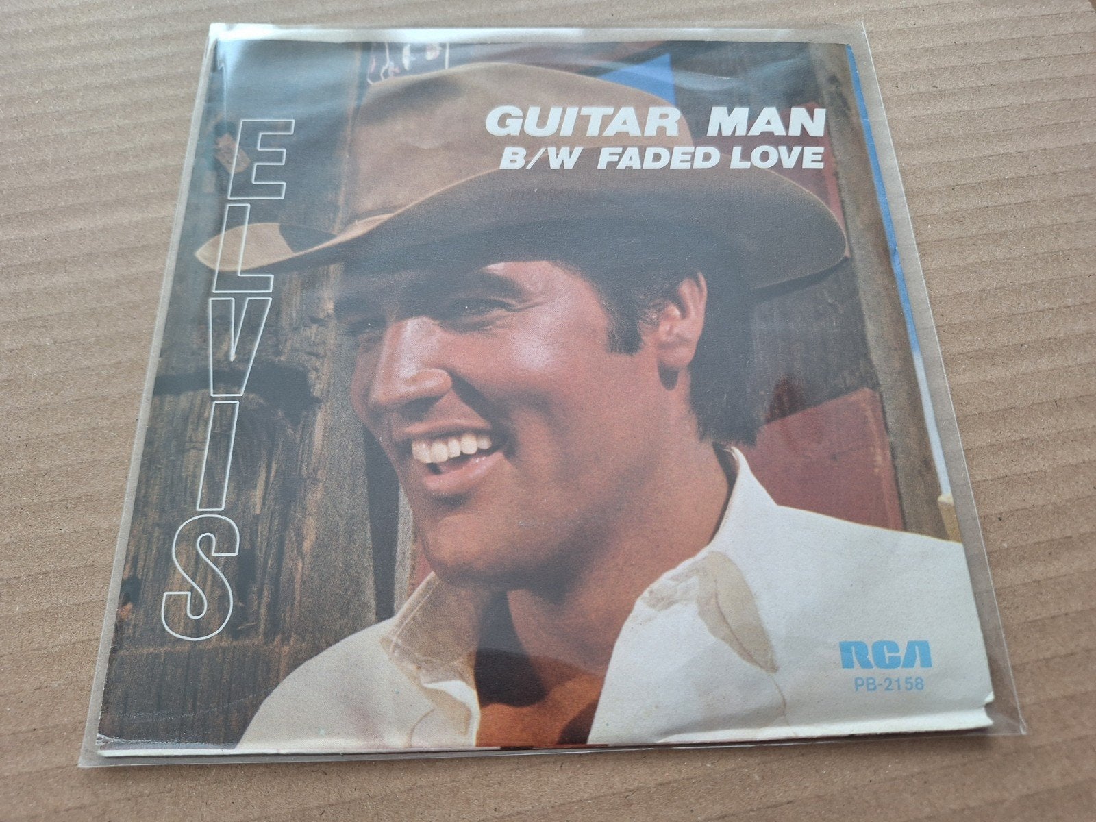 Elvis Presley - Guitar Man / Faded Love (Vinyl Single), Cd's en Dvd's, Gebruikt, Originele persing, 7 inch, Ophalen of Verzenden