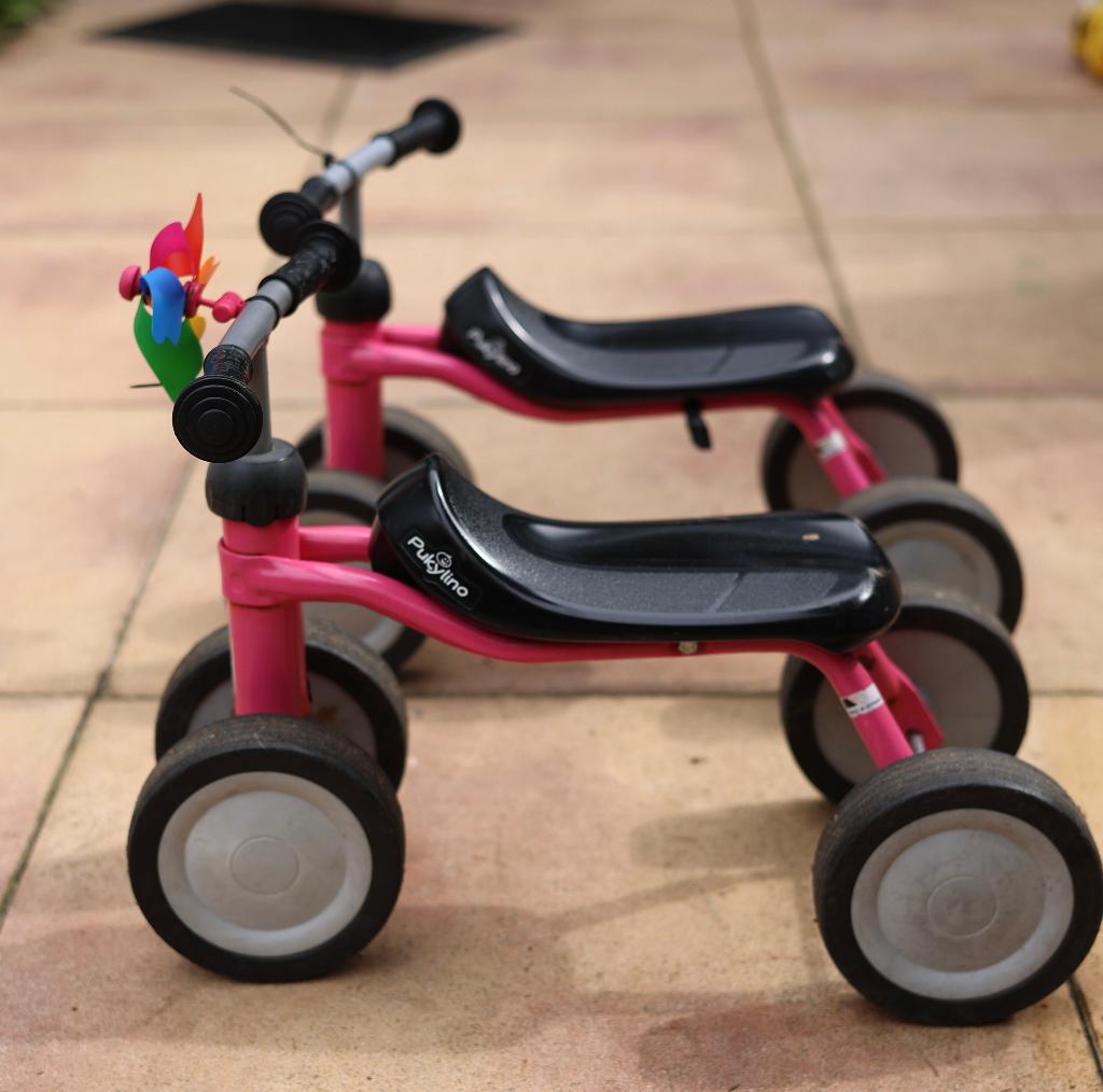 Twee kinderfietsjes Pukylino, Fietsen en Brommers, Fietsen | Kinderfietsjes, Ophalen, Gebruikt, Minder dan 16 inch