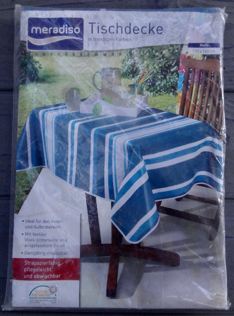 Tafelkleed voor binnen en buiten blauw wit 110 bij 140 cm, Blauw, Nieuw, Ophalen of Verzenden, 110 cm