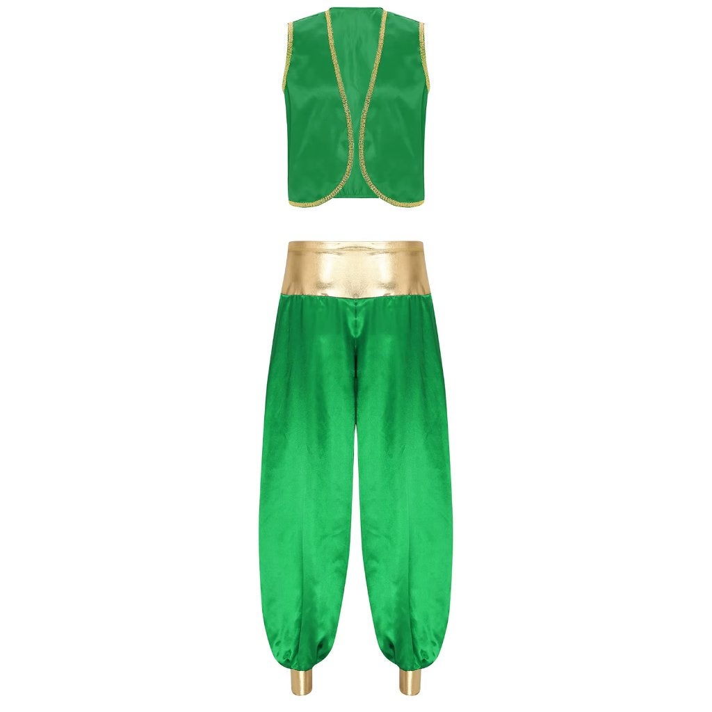 Groen arabische prins kostuum, Kleding | Heren, Verzenden, Nieuw, Overige maten, Kleding