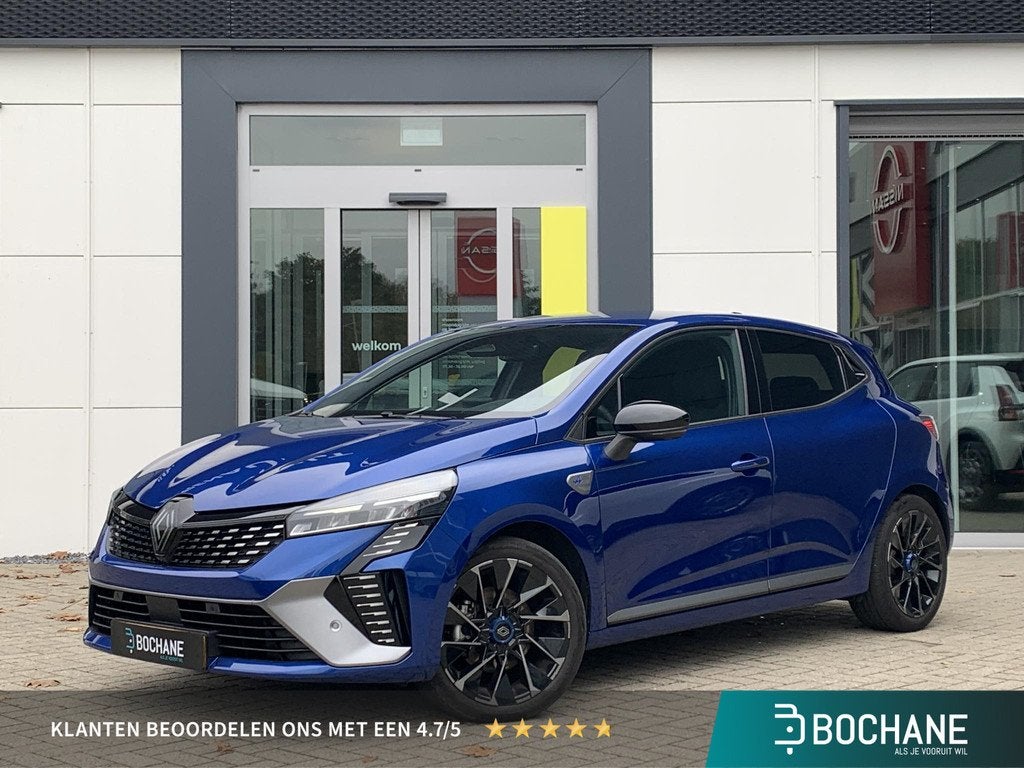 Renault Clio 1.6 E-Tech Full Hybrid 145 esprit Alpine | 360, Gebruikt, Met garantie (alle), Blauw, Leder en Stof