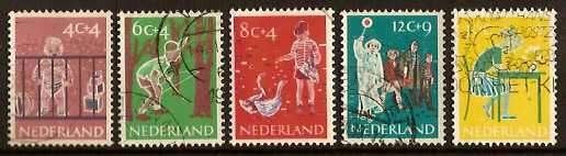 Nederland NVPH nr 731/5 gestempeld Kinderpostzegels 1959, Postzegels en Munten, Postzegels | Nederland, Ophalen of Verzenden, Na 1940