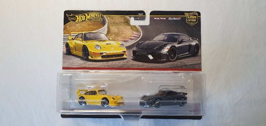 Hot Wheels Premium Porsche 993 & 718 Cayman GT4 set, Ophalen of Verzenden, Nieuw, Auto